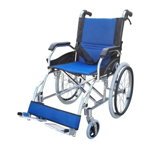Light Manual Compact Aluminium Wheelchair with Foldable Backrest and Attendant Handbrakes-FREEWHEELS-3 Light Manual Compact Aluminium Wheelchair with Foldable Backrest and Attendant Handbrakes-FREEWHEELS