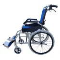 Light Manual Compact Aluminium Wheelchair with Foldable Backrest and Attendant Handbrakes-FREEWHEELS