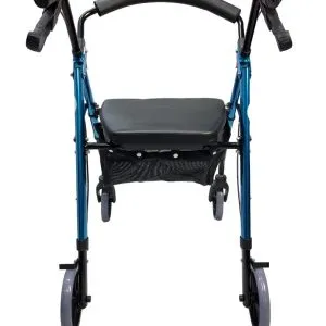 Foldable 4 Wheel Rollator Walker | Lightweight Walker with Seat