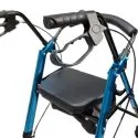 Practical Durable 4 Wheel Rollator Frame with Backrest Support Adjustable Height