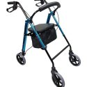 Practical Durable 4 Wheel Rollator Frame with Backrest Support Adjustable Height