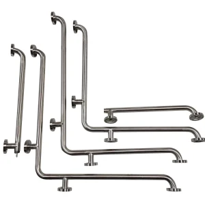 L Shaped Corner Grab Rail With 90 Degree high-quality Connected Bracket for two Walls