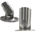 2X Stainless Steel Flexible Handrail Wall Floor Mounted Pipe Fittings