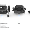 Vertical Lift Assist Standing Electric Wheelchair With Adjustable Seat and Backrest Rotation