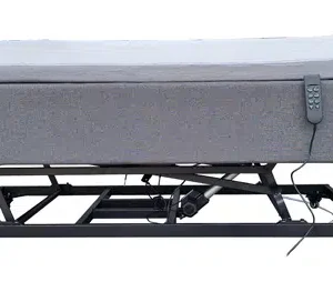 Electric Single Hi Lo Adjustable Bed with Remote Control and Memory Foam Mattress-HOMECARE-BED