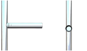 90 degree stainless steel connecting two posts. 90 degree stainless steel connecting two posts.