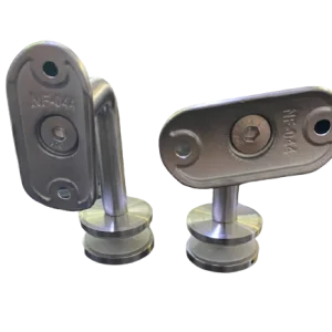 10X PIECES 90 Degree Stainless Steel Glass Mounted Bracket with Adjustable Base Height and Top Angle
