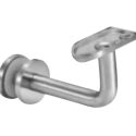 2X PIECES 90 Degree Stainless Steel Glass Mounted Bracket with Adjustable Base Height and Top Angle