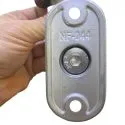 2X PIECES 90 Degree Stainless Steel Glass Mounted Bracket with Adjustable Base Height and Top Angle