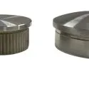 2X PIECES STAINLESS STEEL ROUND END CAP TUBE Fitting