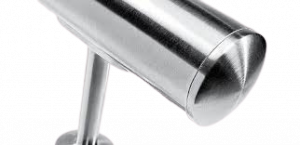 Call us now Slightly curved end cap tube made of stainless steel 304 grade.