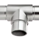 3-Way Flush T Joint for 50.8mm Round Stainless Steel for Home Modification