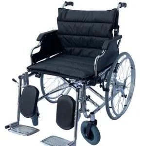Foldable Bariatric Manual Wheelchair Extra Wide Seat Removable Leg Rest Heavy Duty 130kg Weight Capacity