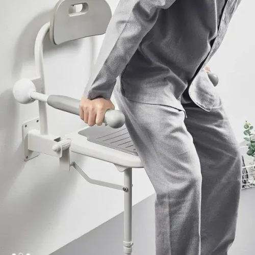 Wall Mounted Foldable Heavy-duty Shower Chair weight capacity 190kg-1 Wall Mounted Foldable Heavy-duty Shower Chair weight capacity 190kg