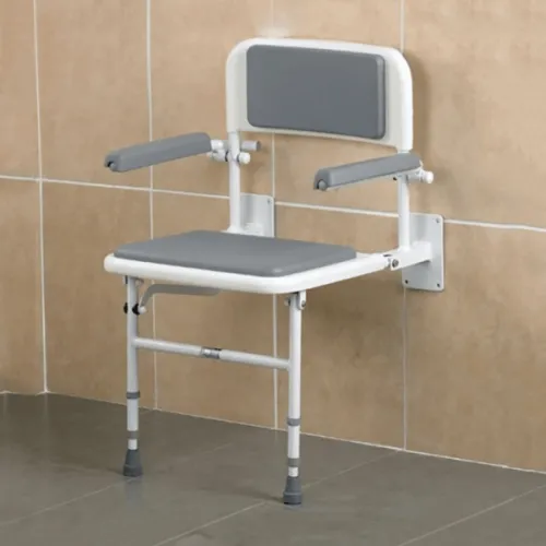Wall Mounted Foldable Heavy-duty Shower Chair weight capacity 190kg-2 Wall Mounted Foldable Heavy-duty Shower Chair weight capacity 190kg