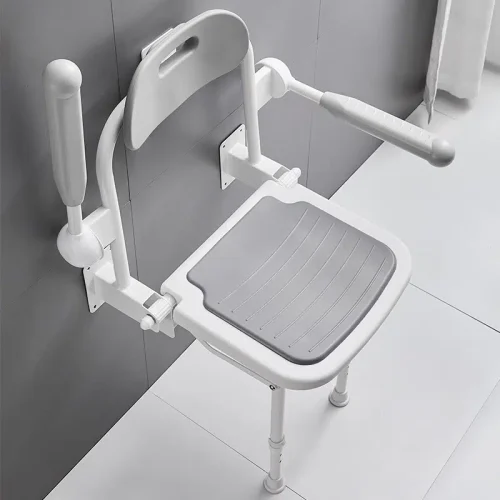 Wall Mounted Foldable Heavy-duty Shower Chair weight capacity 190kg-3 Wall Mounted Foldable Heavy-duty Shower Chair weight capacity 190kg