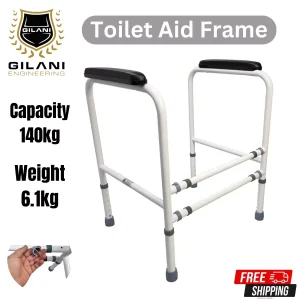 Over Toilet Aid Frame Adjustable Height and Width Easy to Fold