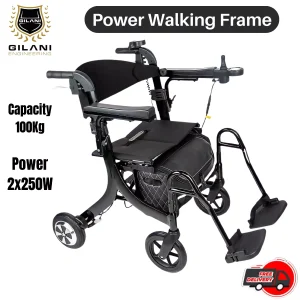 Foldable Power Rollator Walking Aid with Corded Controller тАУ TGA Certified- STELLAR Pro