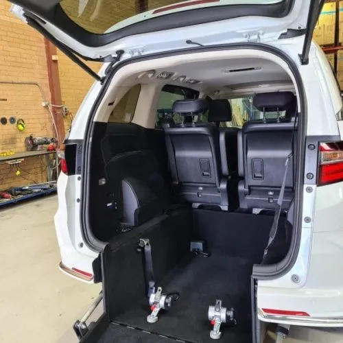 Honda Odyssey Third Row Rear Wheelchair Mobility Access Car Conversion-6 Honda Odyssey Third Row Rear Wheelchair Mobility Access Car Conversion