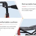 4 wheel Rollator light weight with wide Seat Aluminium walking NDIS and Aged care Approved