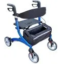 4 wheel Rollator light weight with wide Seat Aluminium walking NDIS and Aged care Approved