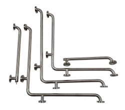 Corner grab rail 90 degree bathroom installation Sydney