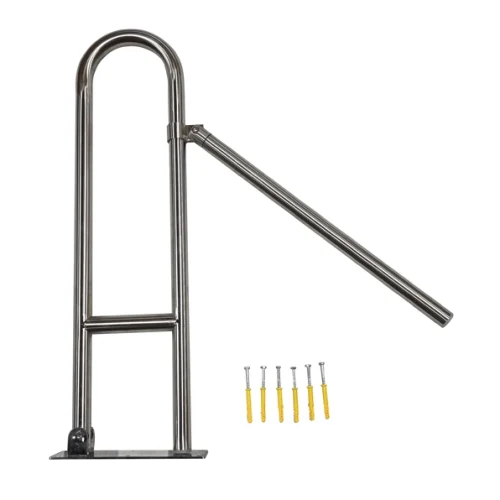 Drop Down Fold Away Stainless Steel Toilet Grab Rail with Leg up to 250kg weight capacity-2 Drop Down Fold Away Stainless Steel Toilet Grab Rail with Leg up to 250kg weight capacity