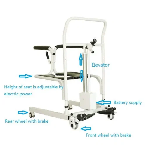 Patient Transfer Chair with Electrical Height Adjustment-iMOVE 7-3 Patient Transfer Chair with Electrical Height Adjustment-iMOVE 7