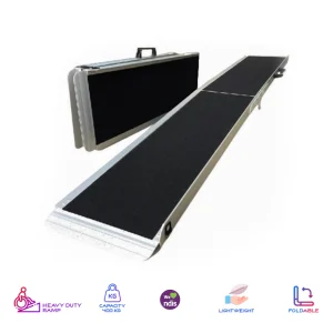 Heavy Duty Access Ramp Folding Walk Ramp with Super-Grip, Non-Slip Coating With 400 kg weight capacity