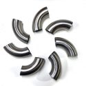 2X PIECES Stainless Steel Curved Angle Grab Rail Connector Joint 38mm Diameter Attachment