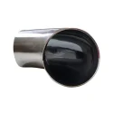 2X PIECES Stainless Steel Curved Angle Grab Rail Connector Joint 38mm Diameter Attachment