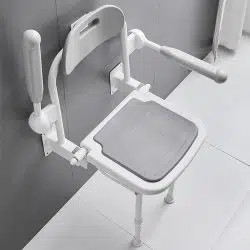Wall mount shower chair Wall mounted foldable heavy duty bariatric shower chair 190kg Australia