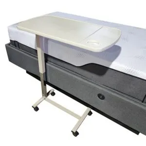 Overbed Table on Wheels for Books, Laptops and Meals