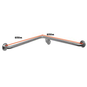 90 Degree corner L shape grab rails for showers and bathrooms 650650mm