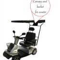 Canopy with Shopping Basket for Power Mobility Scooter-MINIAUTO