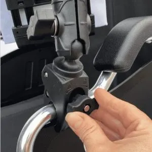 Wheelchair adjustable iPad Holder heavy duty for Manual wheelchairs and Power Chairs