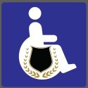 Heavy Duty Plastic Disability Logo Sticker for Car