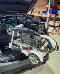 Foldable Wheelchair Boot Hoist: Best Wheelchair Boot Hoist for Compact Vehicles BT-60 Wheelchair boot hoist installed in car boot Australia