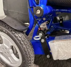 Wheelchair Boot Hoist + Air Hawk Electric Wheelchair Package Deal By Gilani Engineering Lifting Brackets for Wheelchairs and Scooters for Boot Hoists