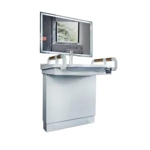 Accessible Powered Lifting Sink with Drawable Style Faucet: Great for the Elderly-Shengledi