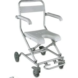 Bath Bench and Commode Mobile Chair Sturdy Construction Adjustable Height and Comfortable Seating