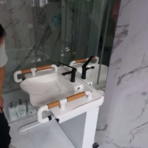 Wheelchair Friendly Powered Lifting Sink Ergonomic Wheelchair Accessible Efficient Elegant