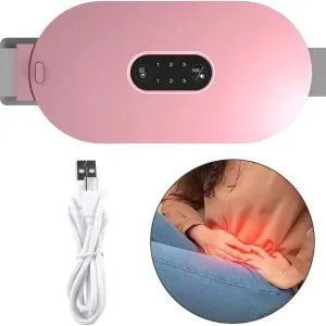 Portable Cordless Wireless Heating Pad for Menstrual Period Cramps, Electric Waist Belt Device