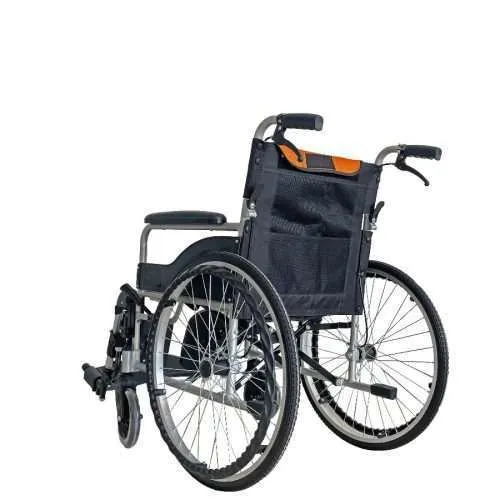 Lightweight Aluminum Alloy Manual Wheelchair with Attendant Brakes 2 Lightweight Aluminum Alloy Manual Wheelchair with Attendant Brakes