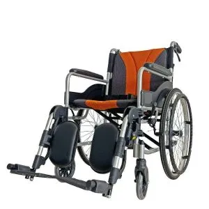 Lightweight Aluminum Alloy Manual Wheelchair With Attendant Brakes- Floor Model