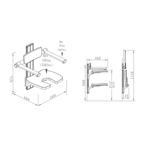 Bathroom-Wall-Hung-U-Shaped-Shower-Seat-2 Bathroom-Wall-Hung-U-Shaped-Shower-Seat-2