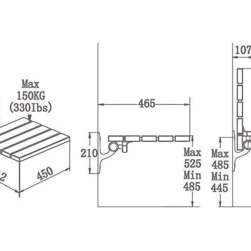 SA-A450 Foldable Wall-Mounted Pine Wood 4 SA-A450 Foldable Wall-Mounted Pine Wood 4