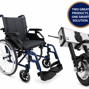 Glide Global manual wheelchair with AAT VMax Mini power assist mobility package