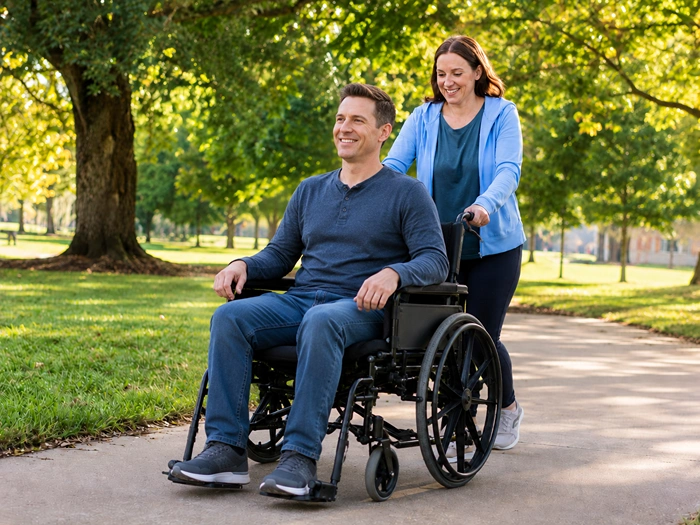 Person on Bariatric Wheelchair